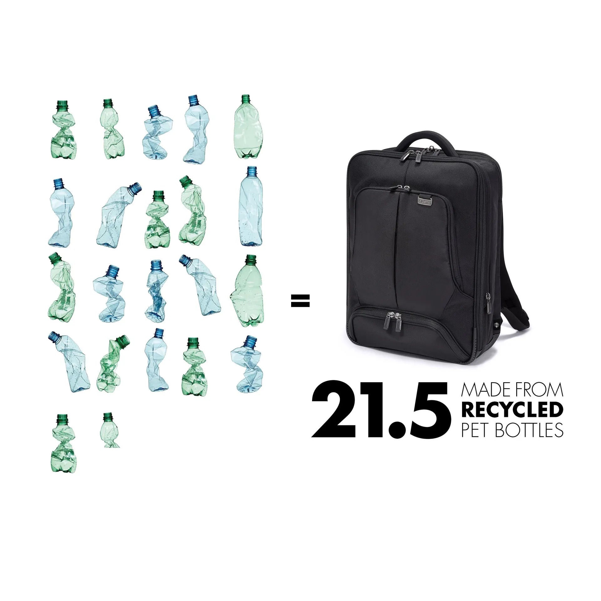 BASE XXO Zaini Eco Backpack PRO 12-14.1 zaino laptop nero PET riciclato
