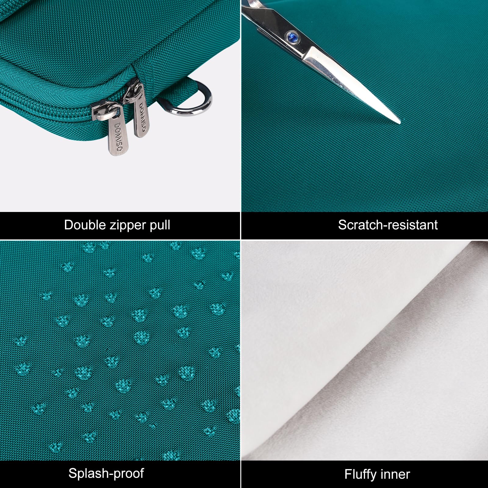 Domiso Laptop Sleeve 15,6 Pollici custodia laptop turchese impermeabile