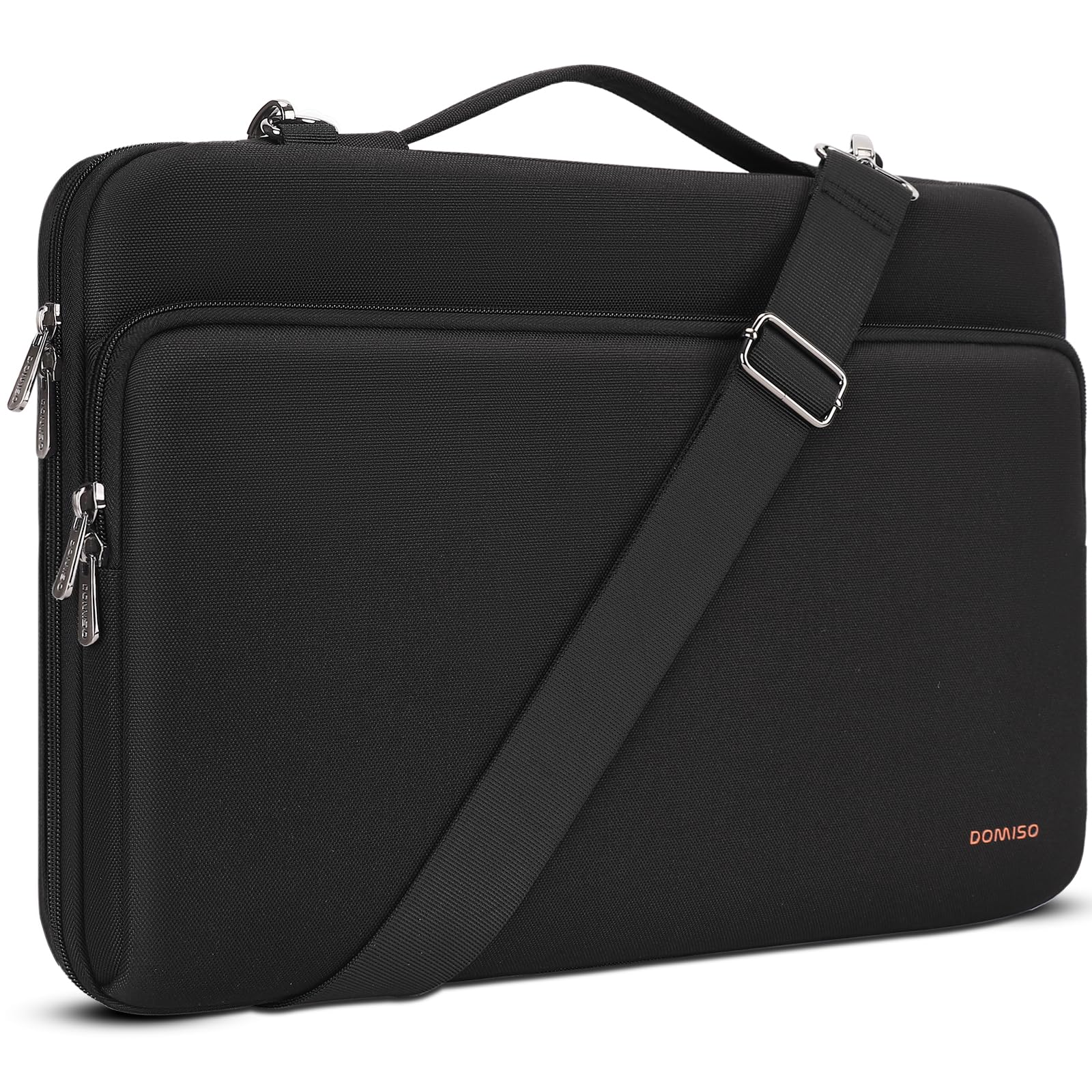 Domiso Laptop Sleeve 15,6 pollici custodia laptop nera impermeabile