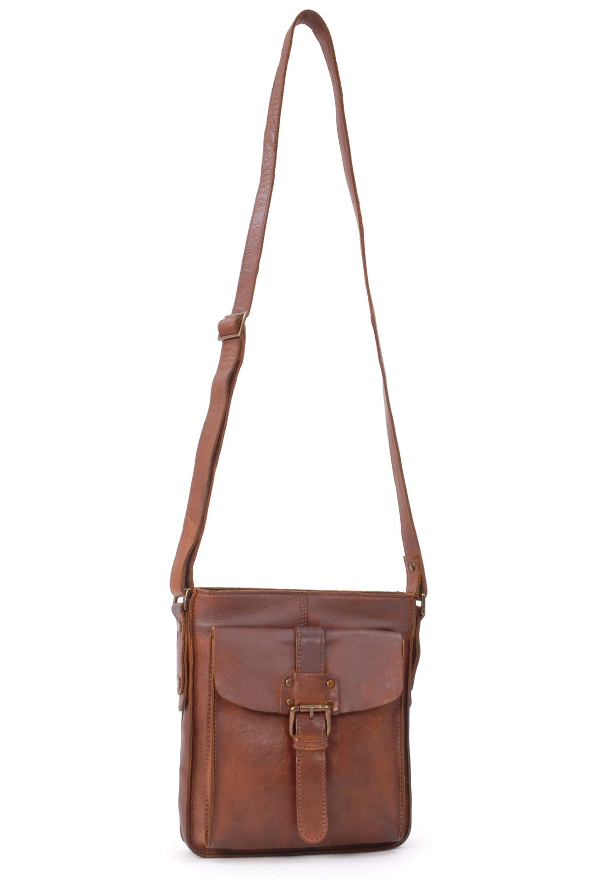 Ashwood Man Bags & Briefcases 7993 borsa a tracolla marrone chiaro in pelle
