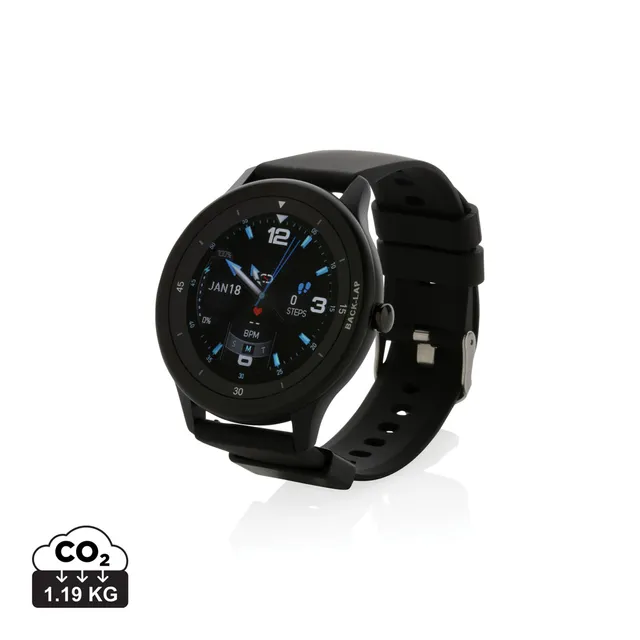 Swiss Peak Tech Smart watch in TPU riciclato smartwatch nero IPX68