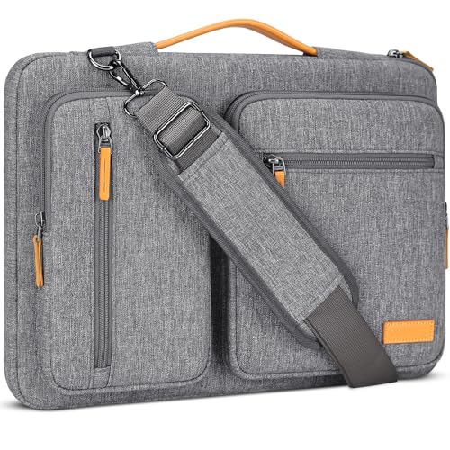 Domiso Laptop Briefcase 17,3 pollici borsa laptop grigia impermeabile