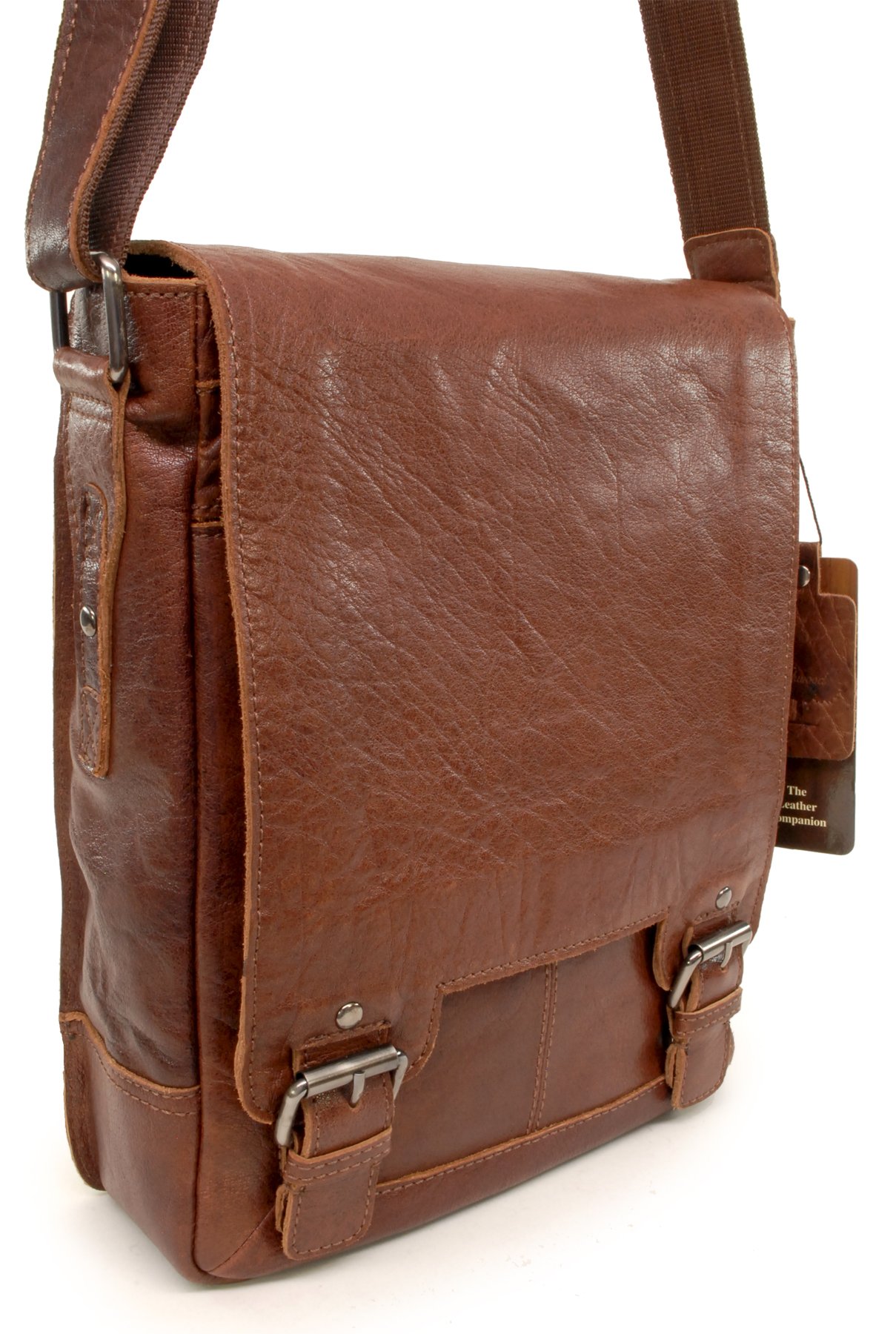 Ashwood Camden 8342 borsa a tracolla Marrone chiaro in pelle