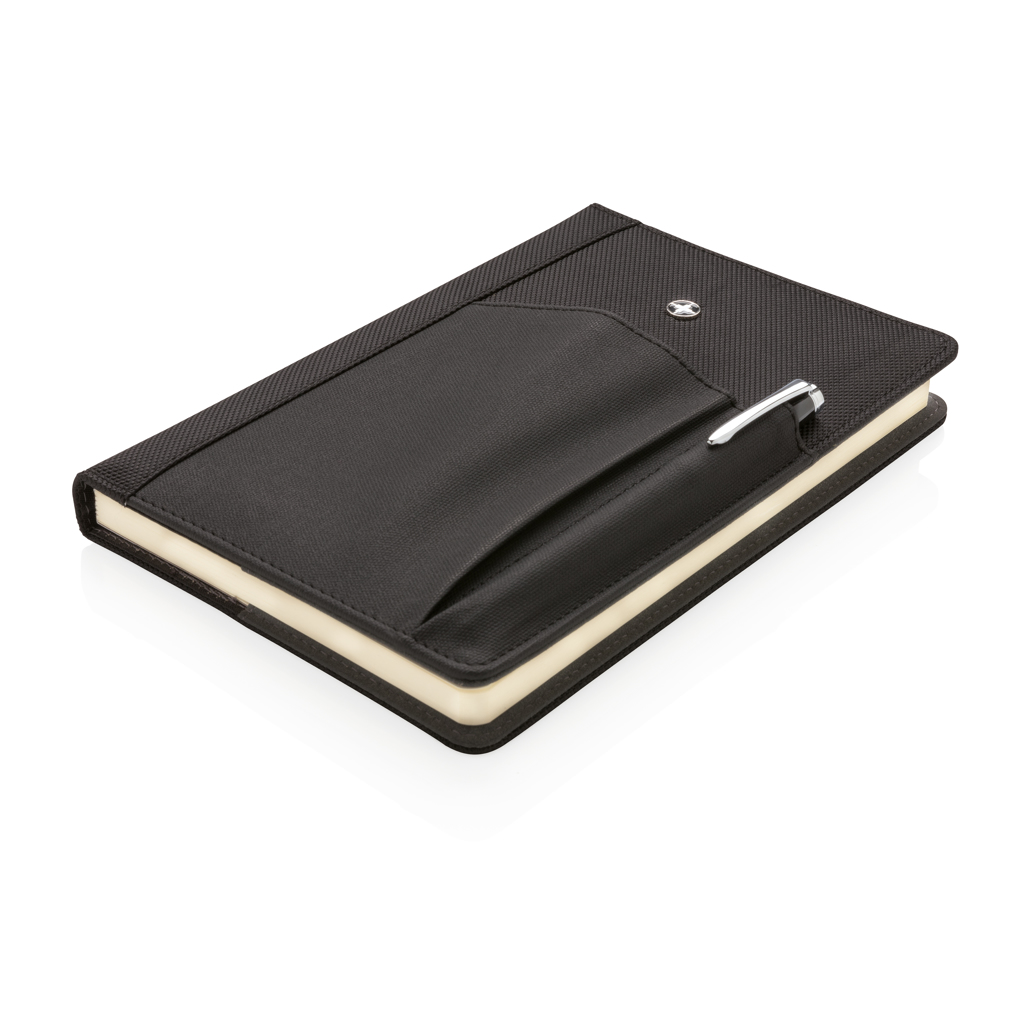 Swiss Peak Ufficio & Scrittura Set penna e taccuino set regalo nero 1680D