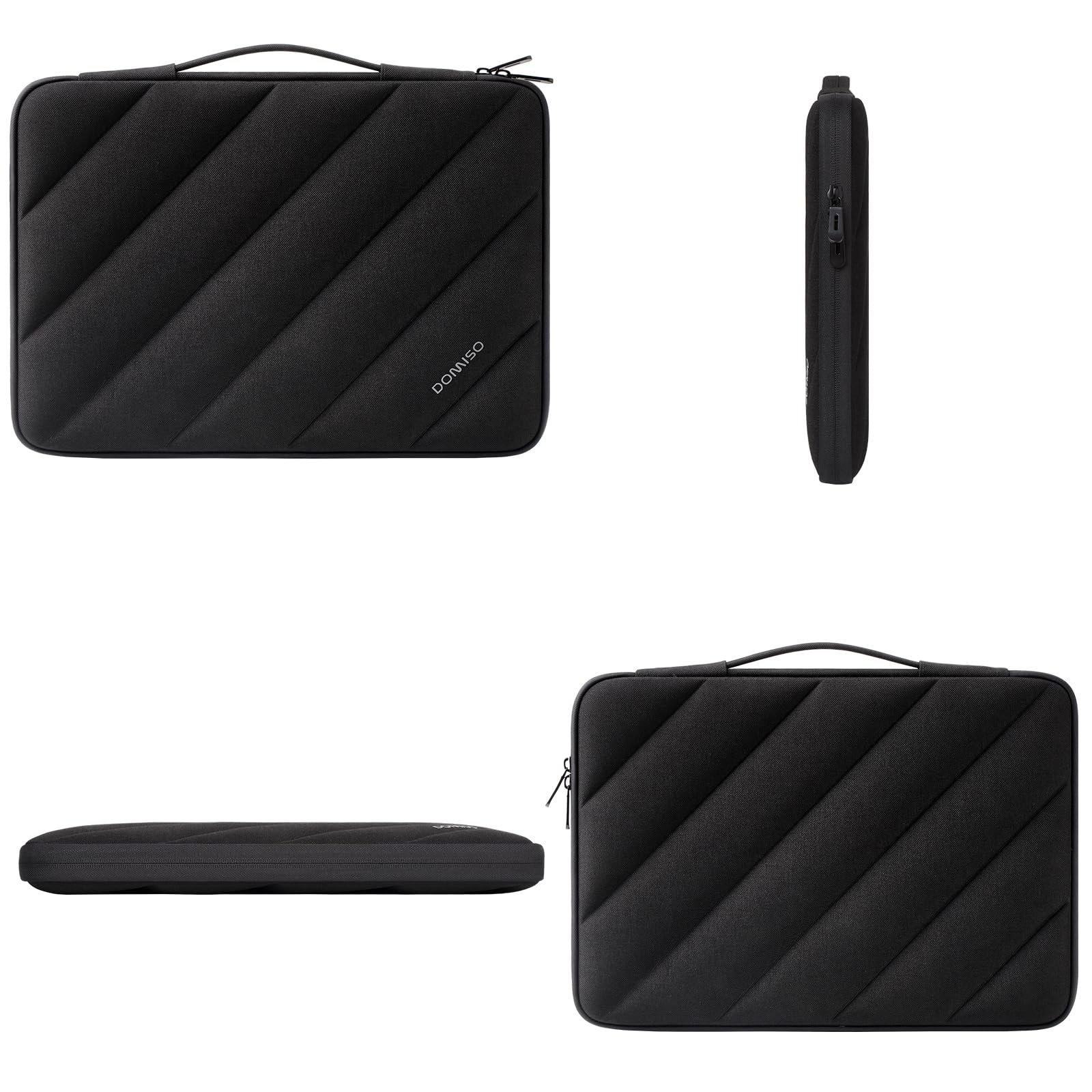 Domiso Laptop Sleeve 17,3 pollici custodia nera impermeabile
