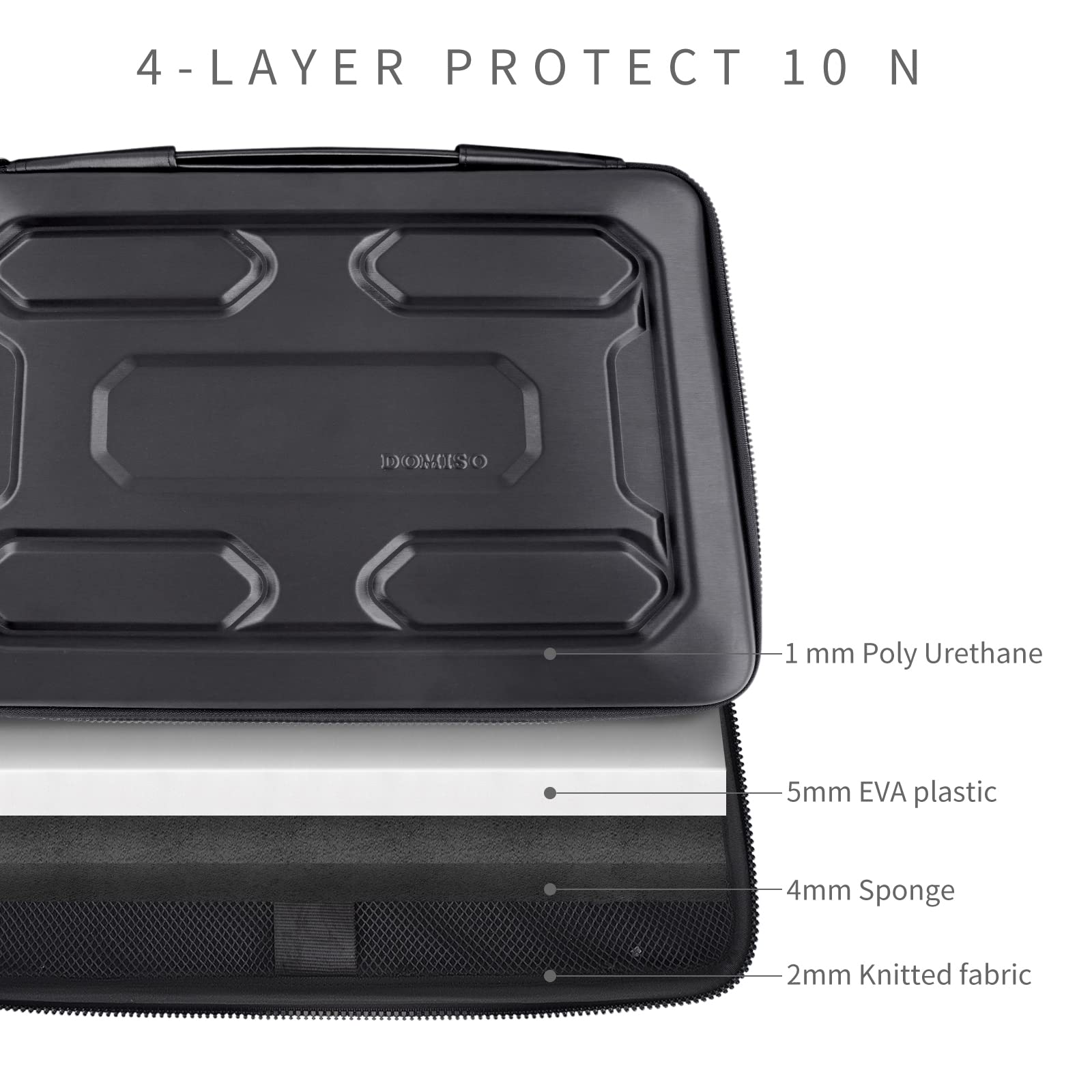 Domiso EVA Laptop Bag 17,3 pollici borsa antiurto impermeabile