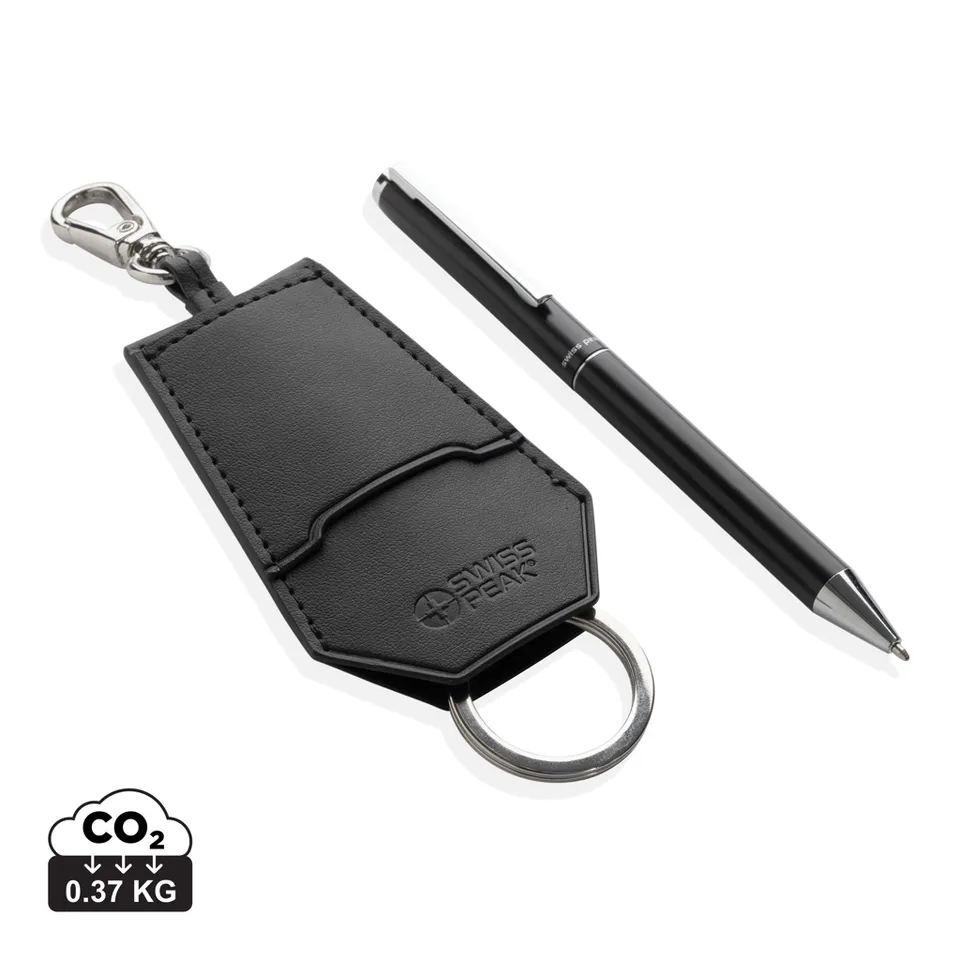 Swiss Peak Ufficio & Scrittura Tula set penna e portachiavi nero RCS