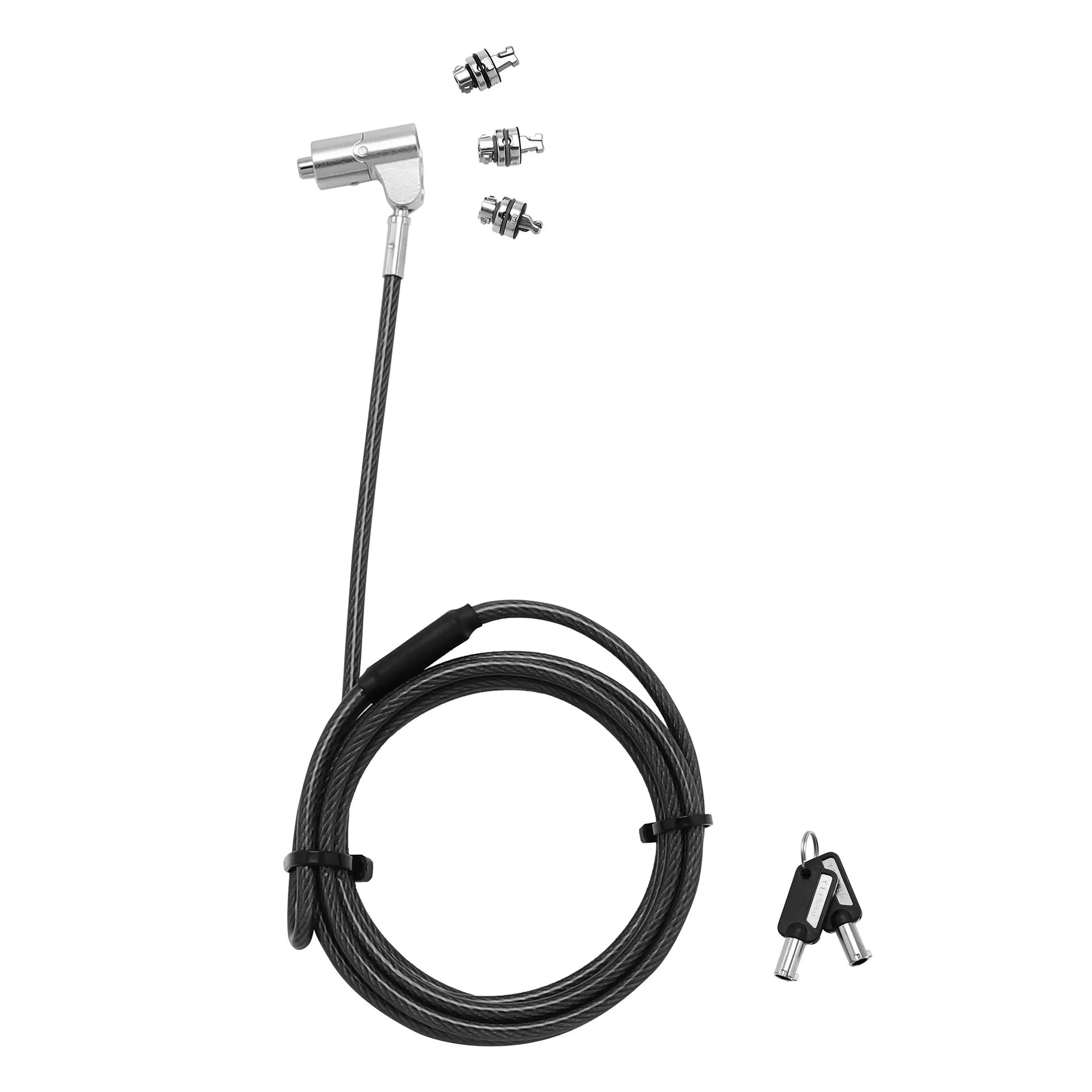 BASE XXO Security Locks Universal Security Cable Lock 3 Exchangeable heads fits all slots masterkeyed cavo antifurto universale