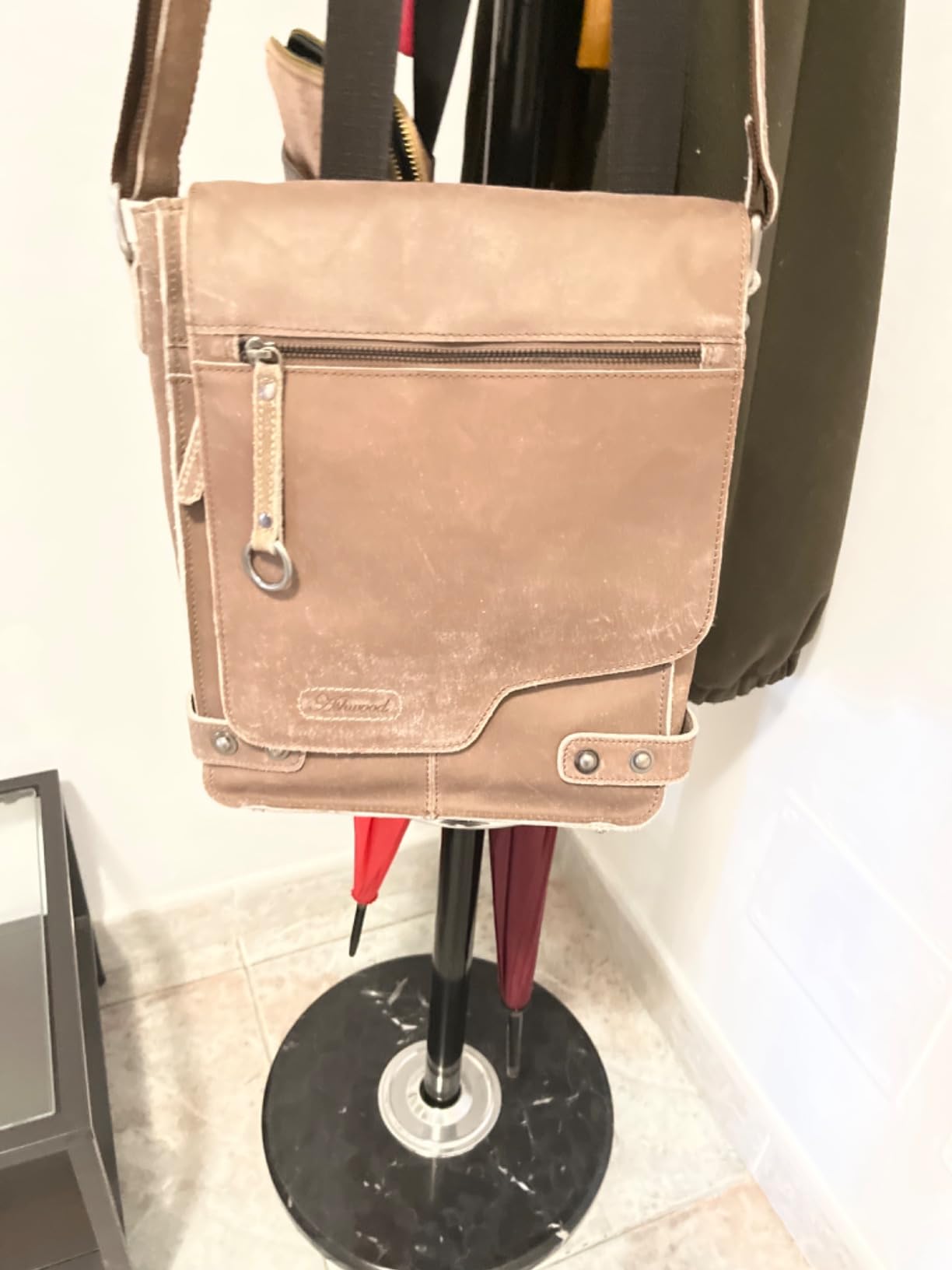 Ashwood Man Bags & Briefcases 8352 Kingston borsa messenger A5 pelle bufalo