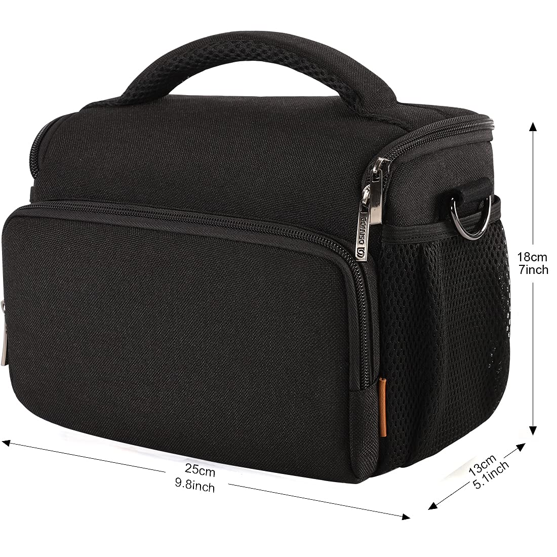Domiso DSLR Camera Bag borsa fotocamera reflex nera impermeabile