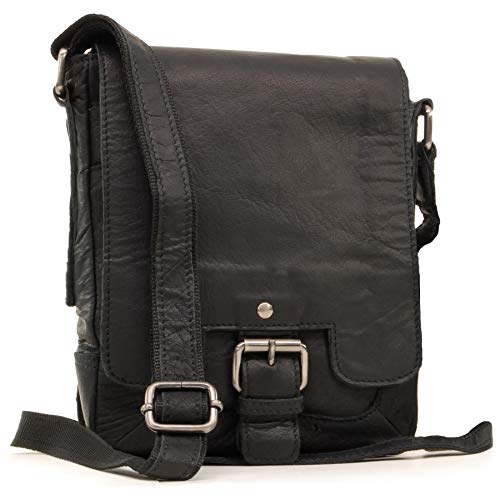 Ashwood Man Bags & Briefcases 8341 borsa a tracolla A5 in pelle compatta