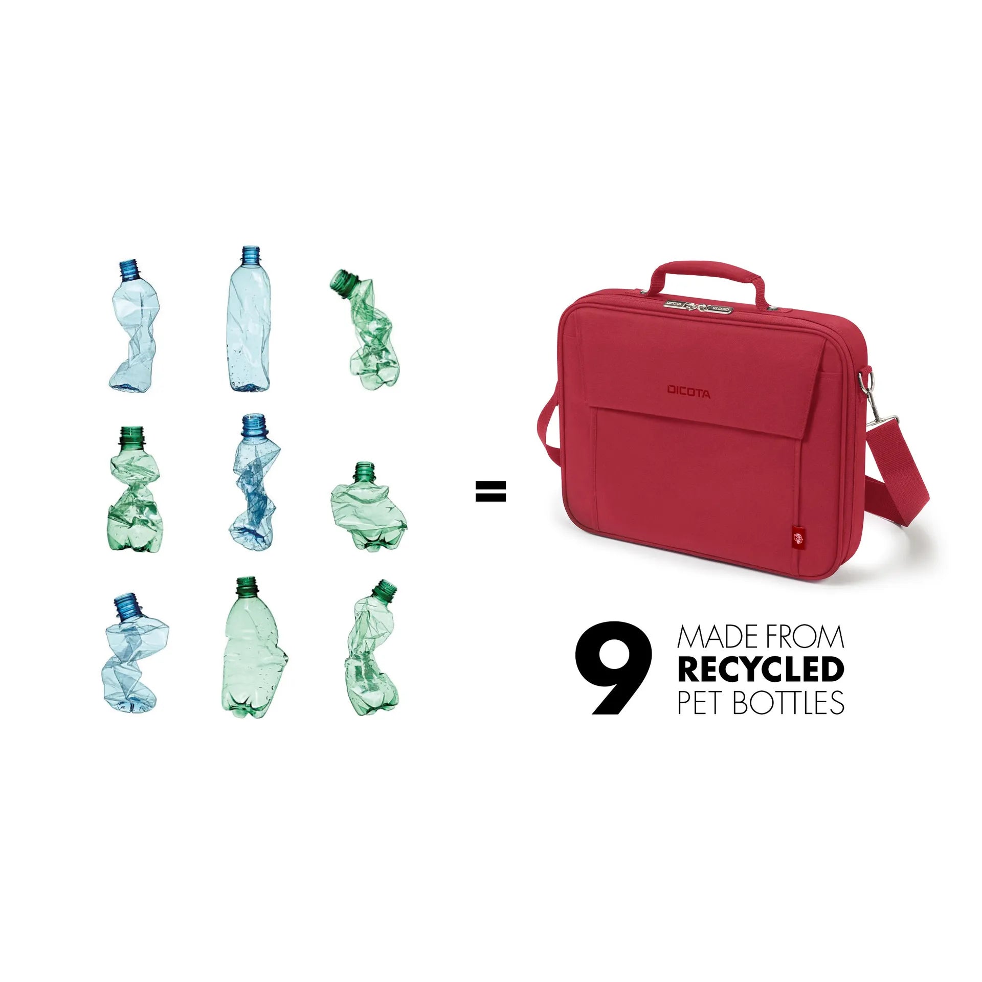 BASE XXO Laptop Bags Eco Multi BASE 14-16 Red borsa laptop rossa riciclata