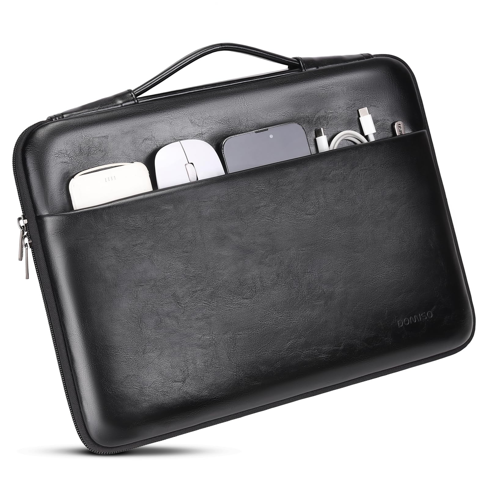 Domiso Laptop Sleeve 17,3 pollici custodia Nero impermeabile PU