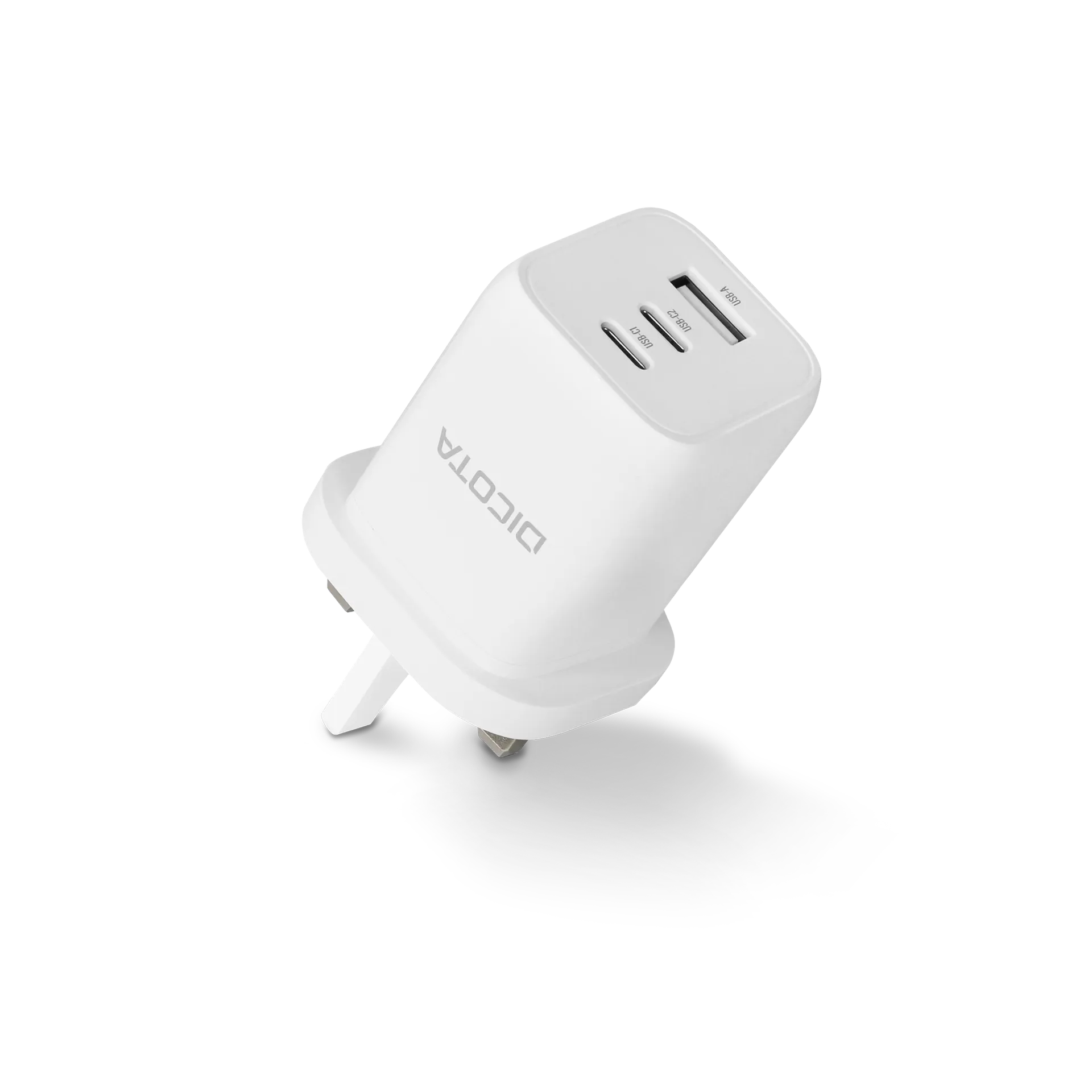BASE XXO Power & Charging 3-Port GaN Wall Charger (65W) UK caricatore da parete 3 porte
