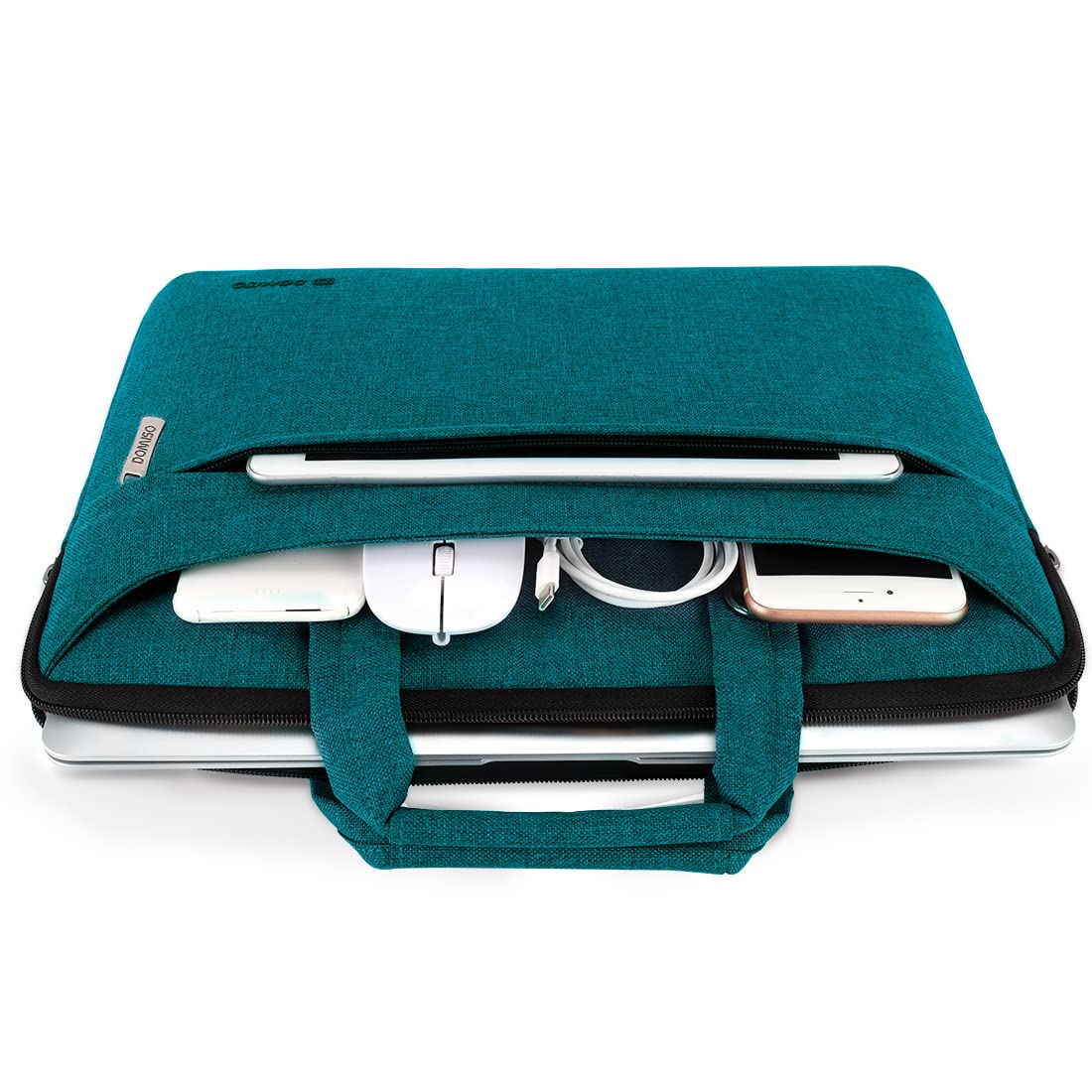 Domiso Laptop Briefcase 17,3 pollici borsa laptop verde acqua impermeabile