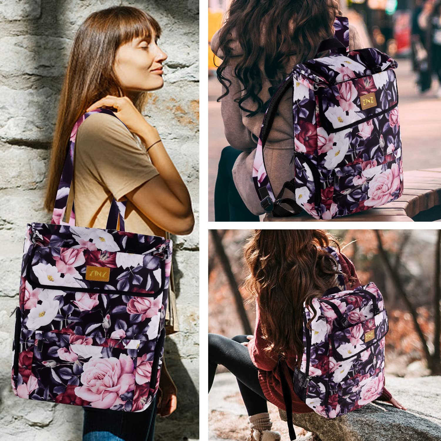 ZINZ Backpacks Penoy zaino laptop 15,6" espandibile 10-25 L