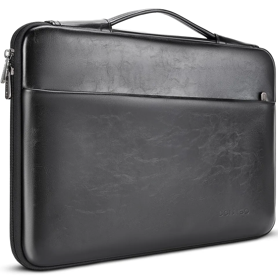 Domiso Laptop Sleeve 17,3 pollici custodia Nero impermeabile PU
