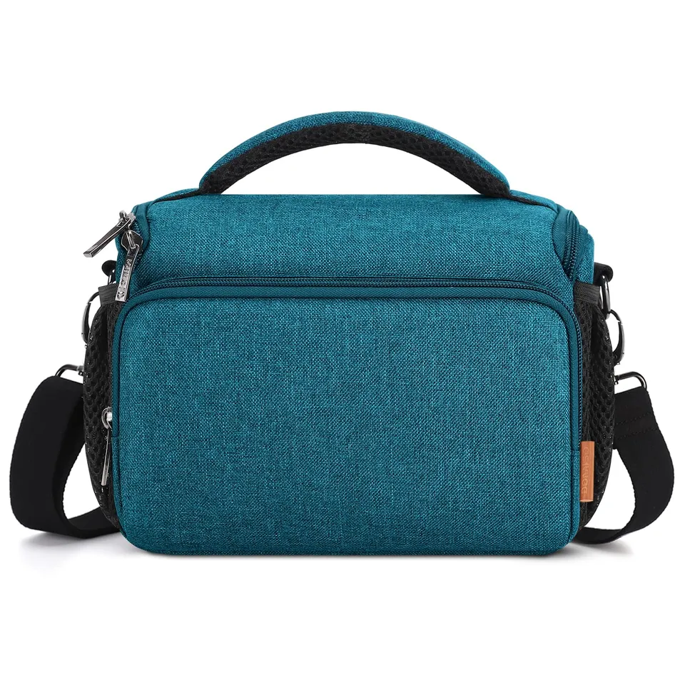 DOMISO DSLR Camera Bag borsa fotocamera turchese antiurto