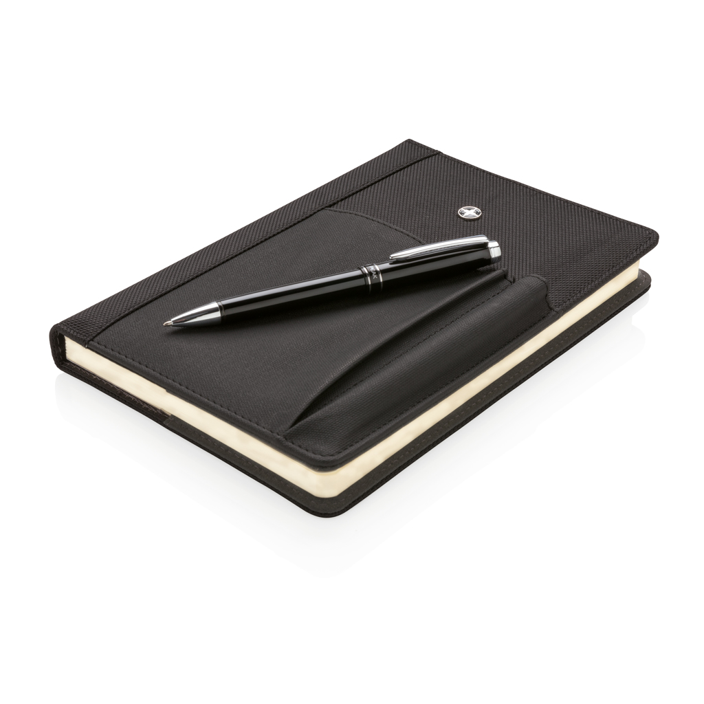 Swiss Peak Ufficio & Scrittura Set penna e taccuino set regalo nero 1680D