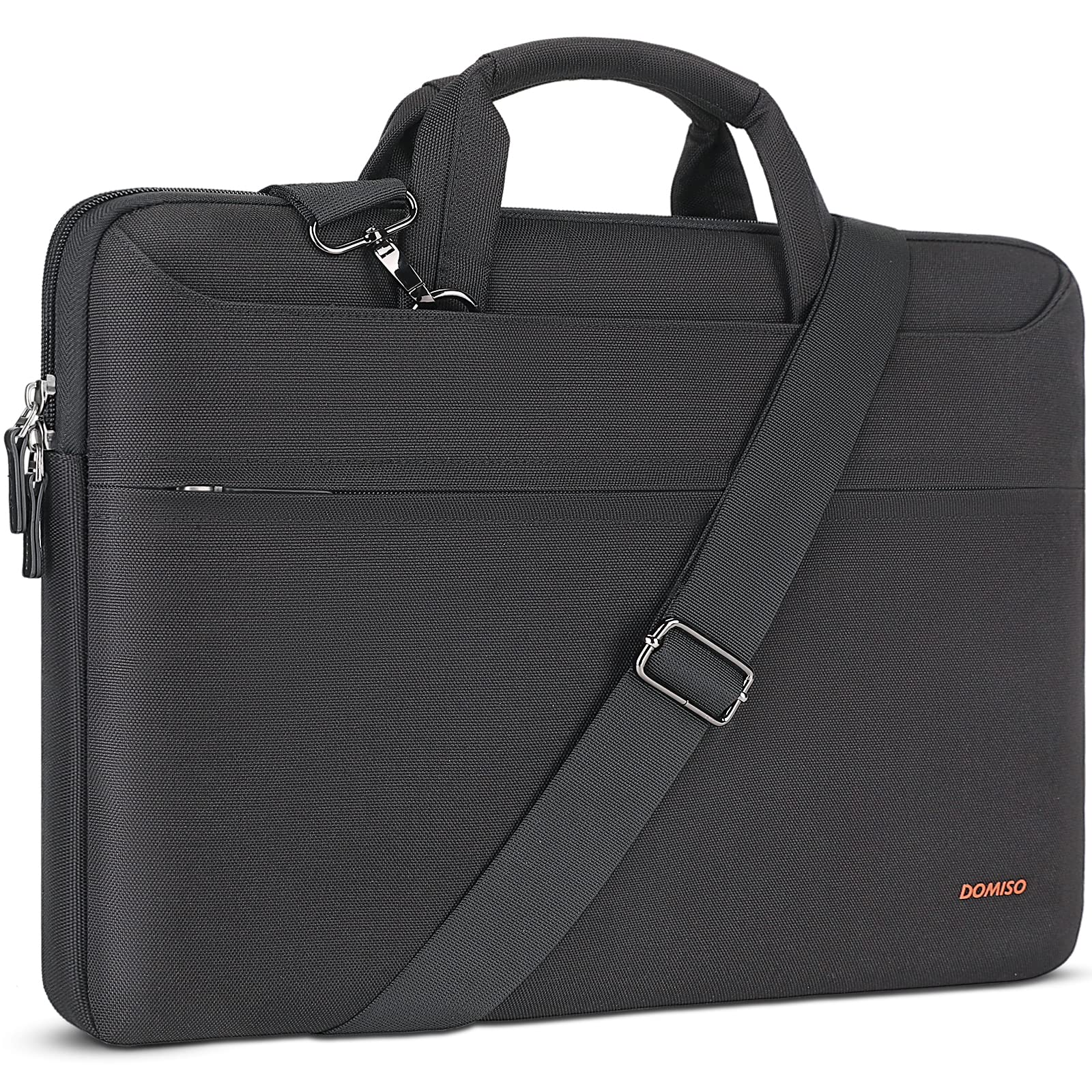 Domiso Laptop Briefcase 15,6 pollici borsa laptop nera impermeabile