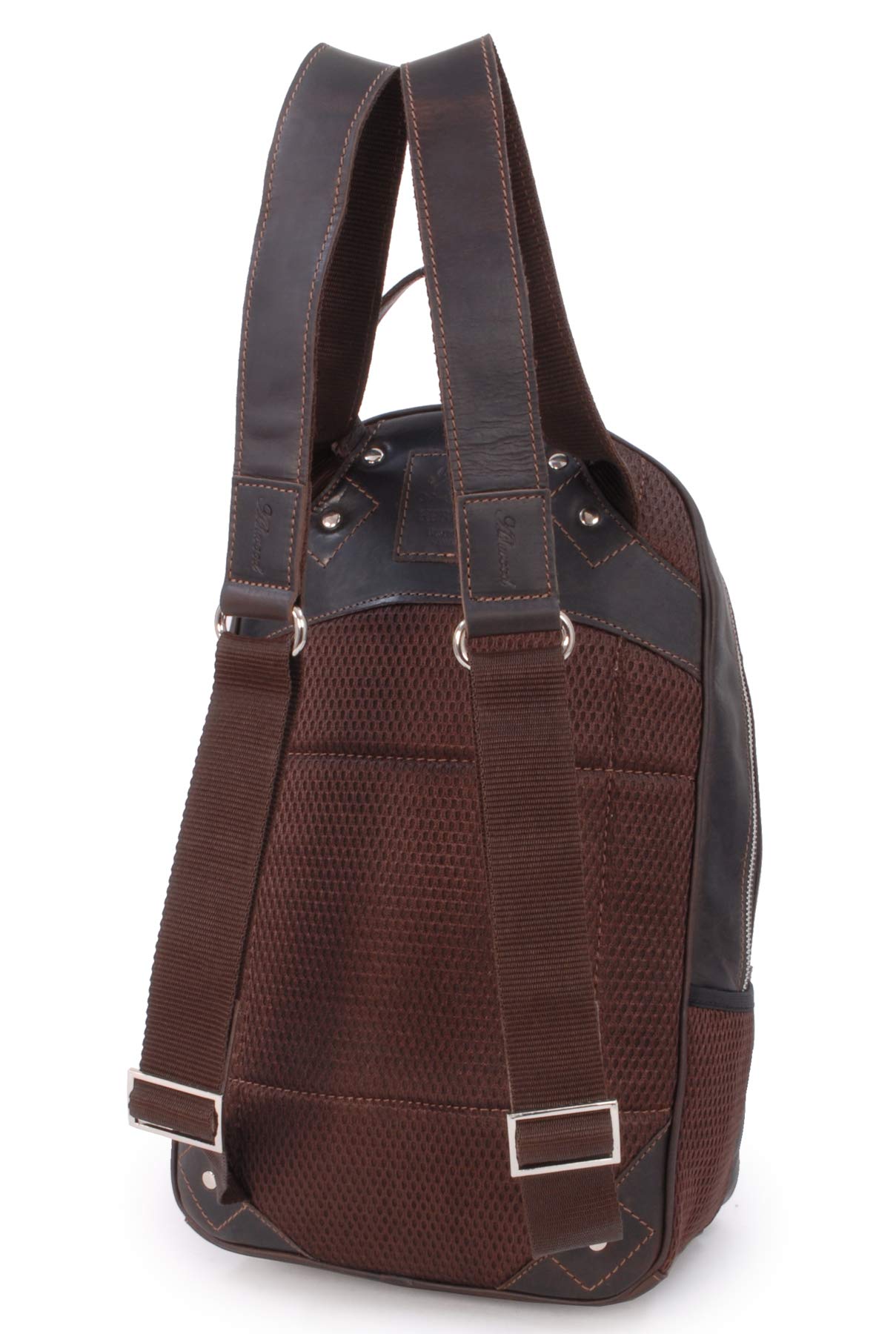 Ashwood Rucksacks 1663 zaino marrone in pelle con scomparto laptop