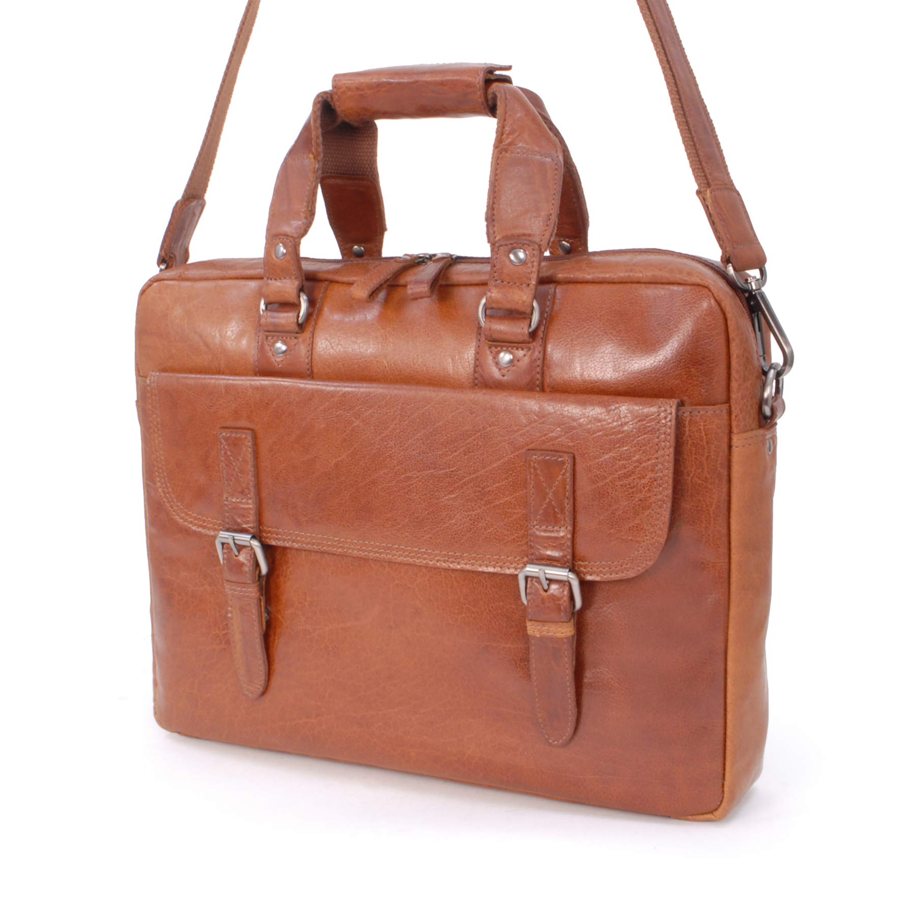 Ashwood Man Bags & Briefcases Vera Pelle Vintage F-83 borsa laptop miele marrone