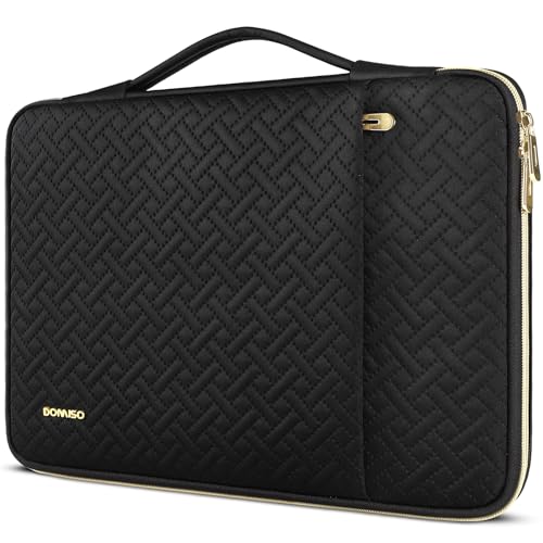 Domiso Laptop Sleeve 17,3 pollici custodia laptop nera impermeabile