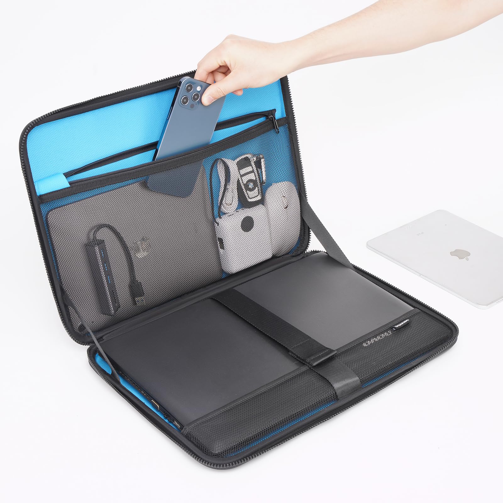 Domiso EVA Laptop Bag 17,3 Pollici custodia nera antiurto