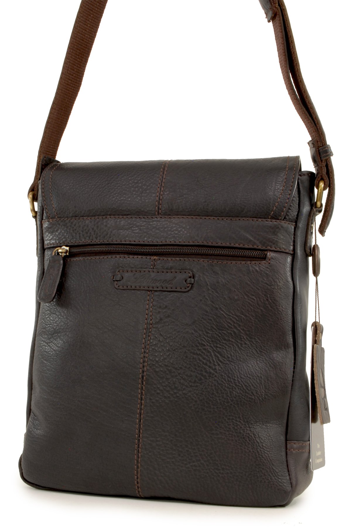 Ashwood Benjamin borsa messenger in pelle full grain