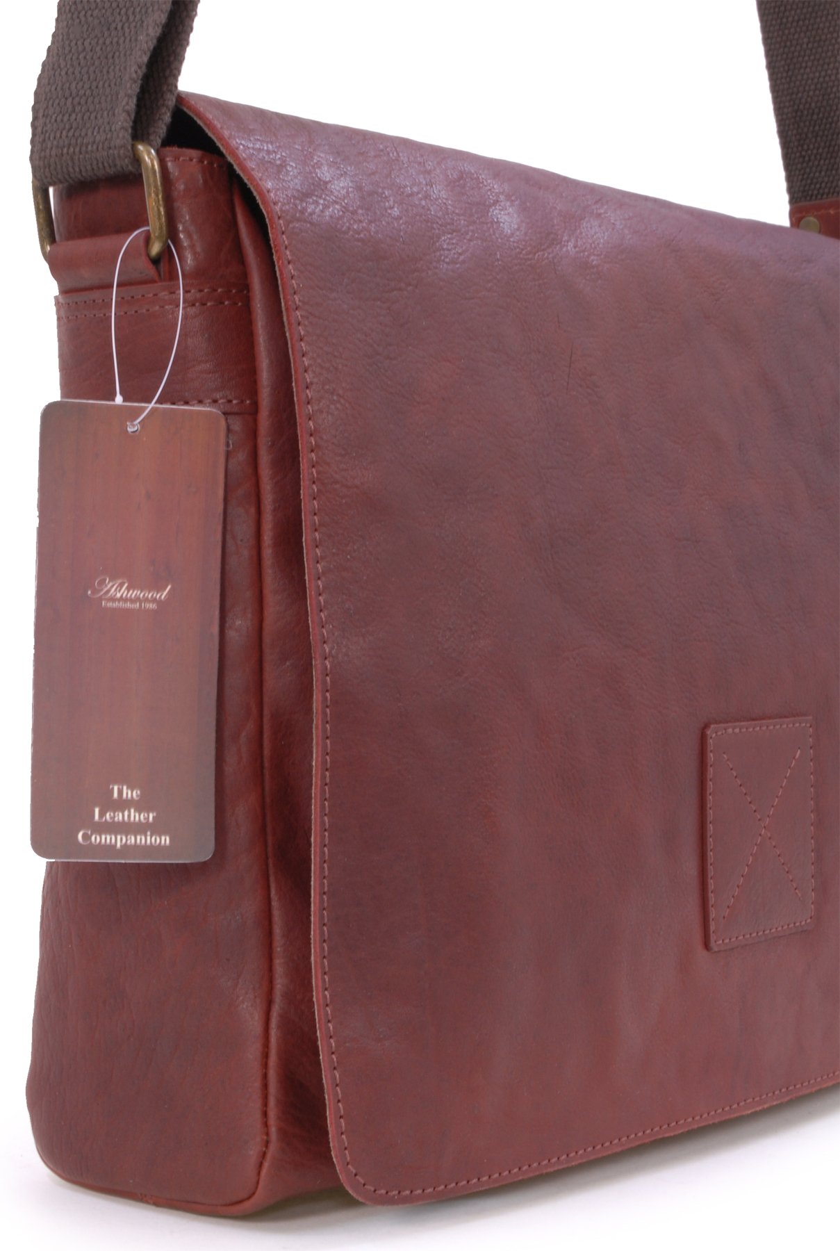 Ashwood Man Bags & Briefcases Pedro borsa messenger pelle Cognac capiente