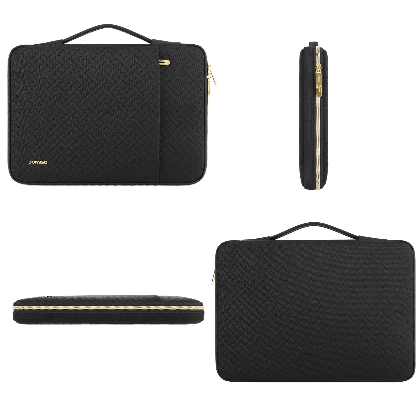 Domiso Laptop Sleeve 17,3 pollici custodia laptop nera impermeabile
