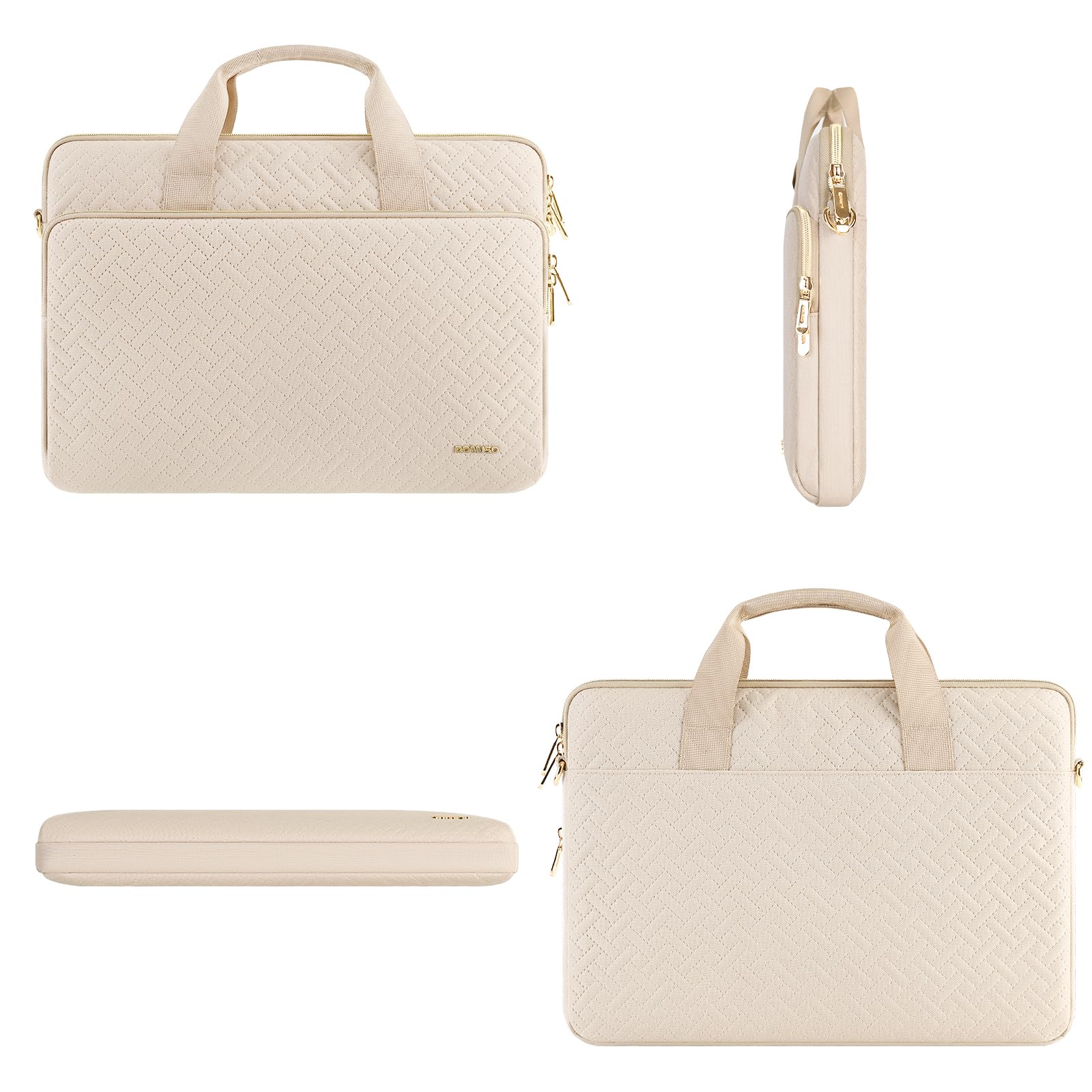 Domiso Laptop Briefcase 17,3 pollici borsa laptop Beige impermeabile