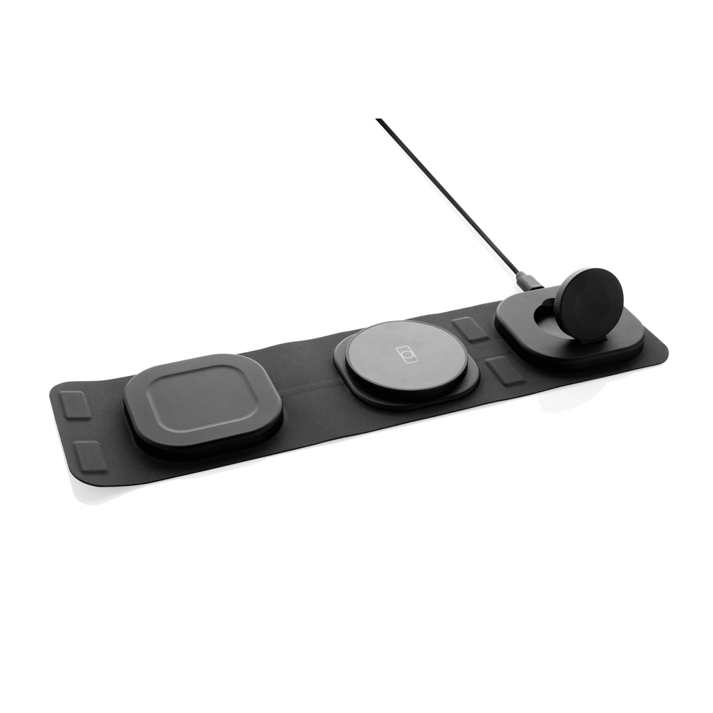 Swiss Peak Tech caricatore wireless 15W 3 in 1 grigio, 1 pezzo RCS