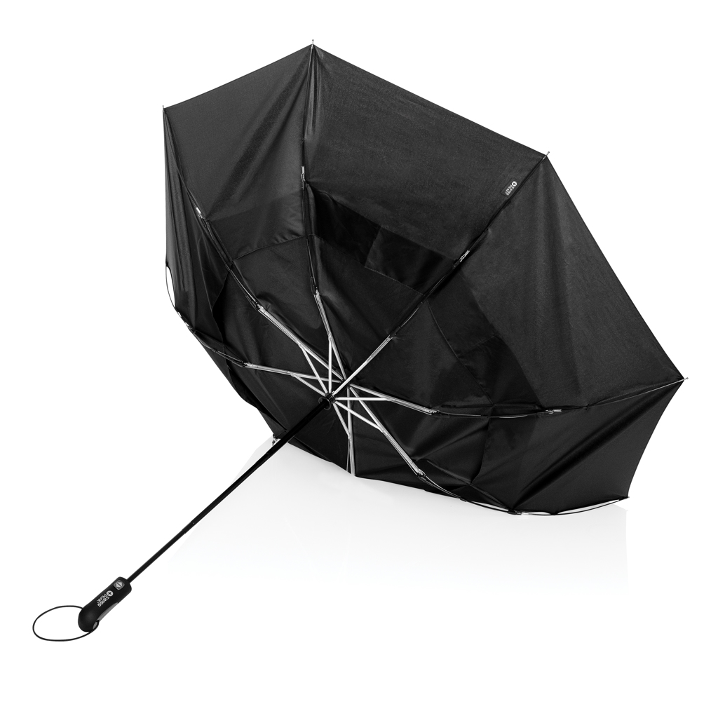 Swiss Peak Ombrelli AWARE™ Tornado ombrello tascabile antivento 27″ nero, 1 pezzo rPET
