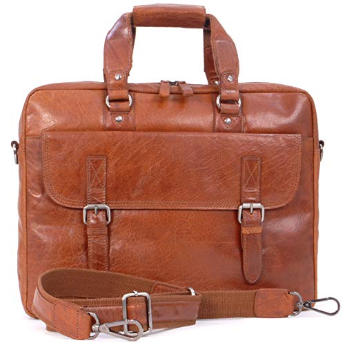 Ashwood Man Bags & Briefcases Vera Pelle Vintage F-83 borsa laptop miele marrone