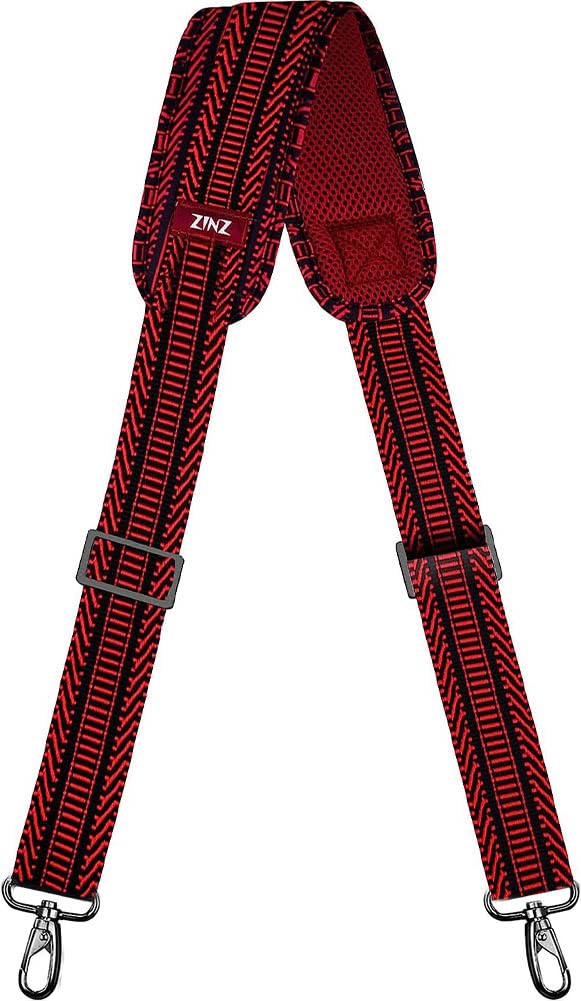 ZINZ Shoulder Pads Tracolla Universale 57" tracolla nero rosso S imbottita