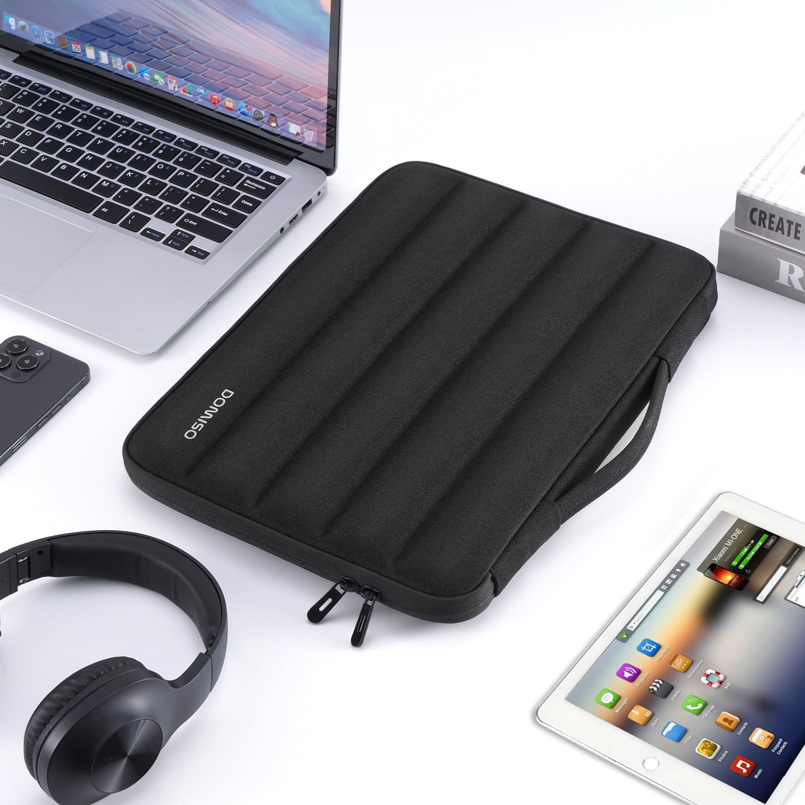 Domiso Laptop Sleeve 14 pollici custodia laptop nera impermeabile
