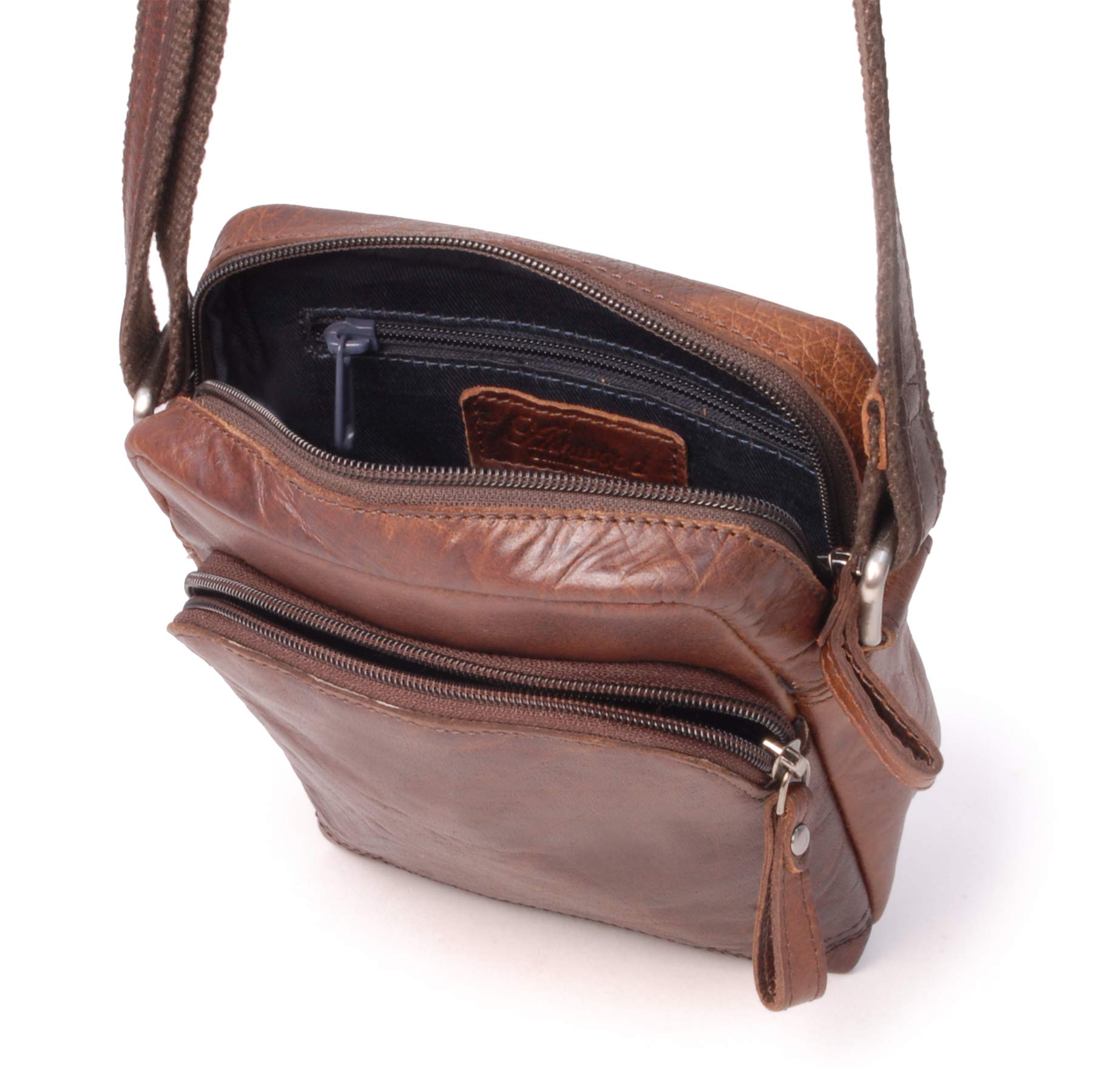 Ashwood Vera Pelle Vintage F-81 borsa a tracolla piccola in pelle
