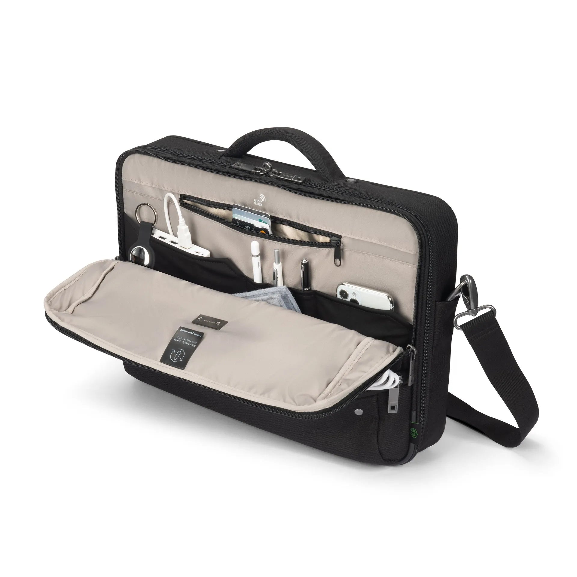 BASE XXO Borse per laptop Multi FIVE 14-16 borsa laptop nera tasca RFID