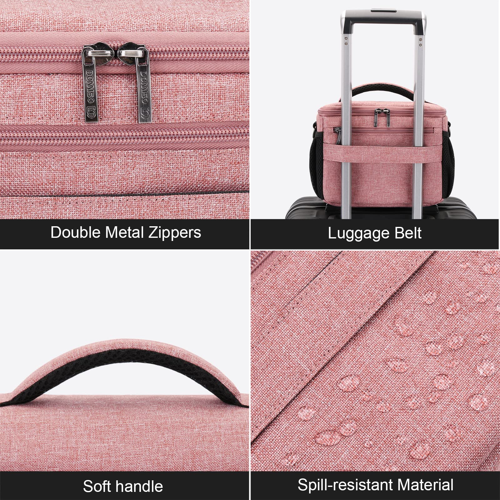Domiso DSLR Camera Bag Borsa per fotocamera Rosa antiurto