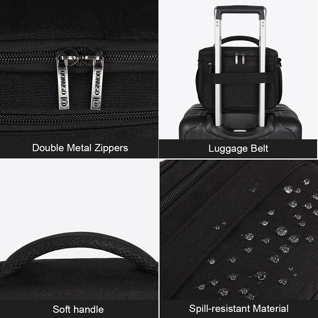 Domiso DSLR Camera Bag borsa fotocamera reflex nera impermeabile