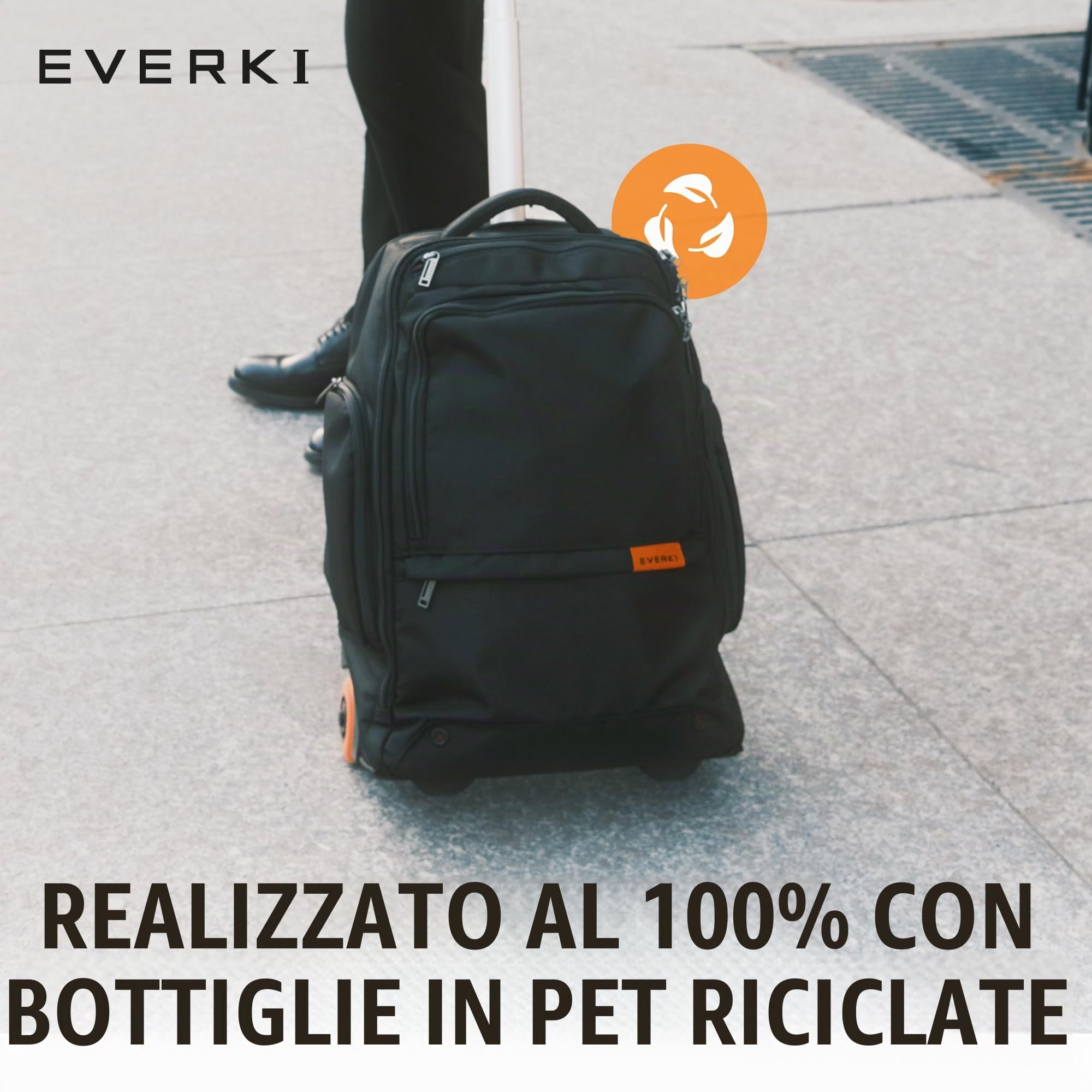 EVERKI Atlas Wheeled 123 zaino trolley 15,6"/MacBook 16" ruote sostituibili