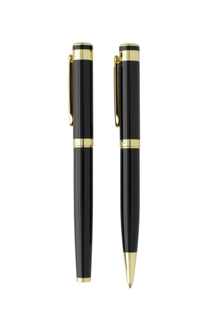 Swiss Peak Ufficio & Scrittura Luca set di penne nero in ottone riciclato