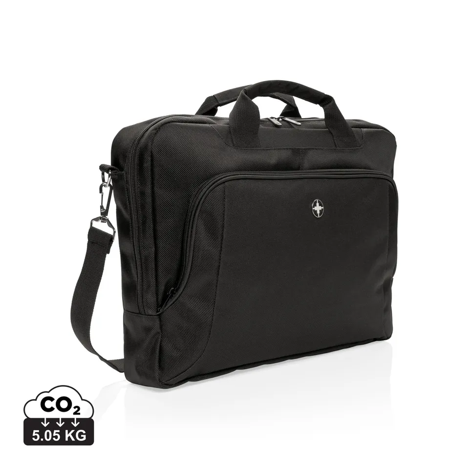 Swiss Peak Borse porta PC Borsa porta PC da 15″ deluxe borsa nero 1680D