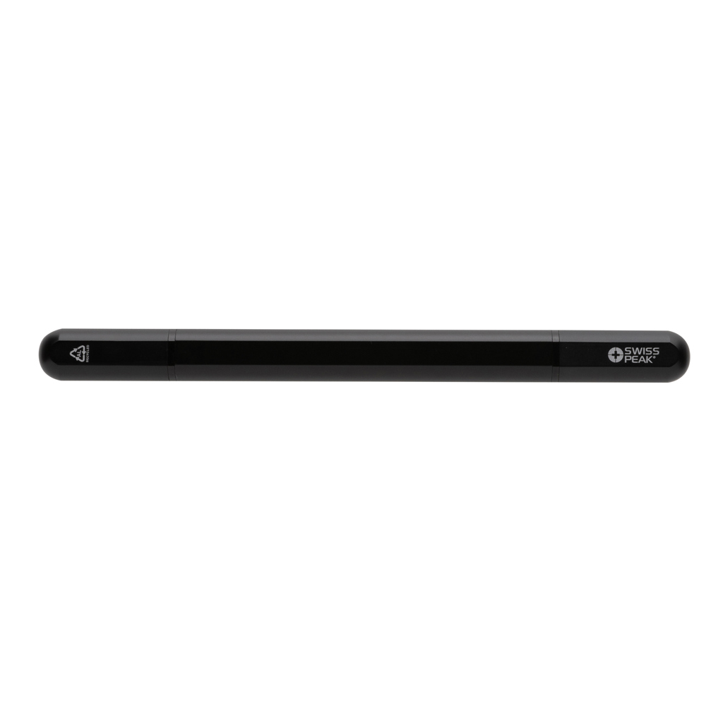Swiss Peak Ufficio & Scrittura Storm penna doppia nera in alluminio riciclato RCS