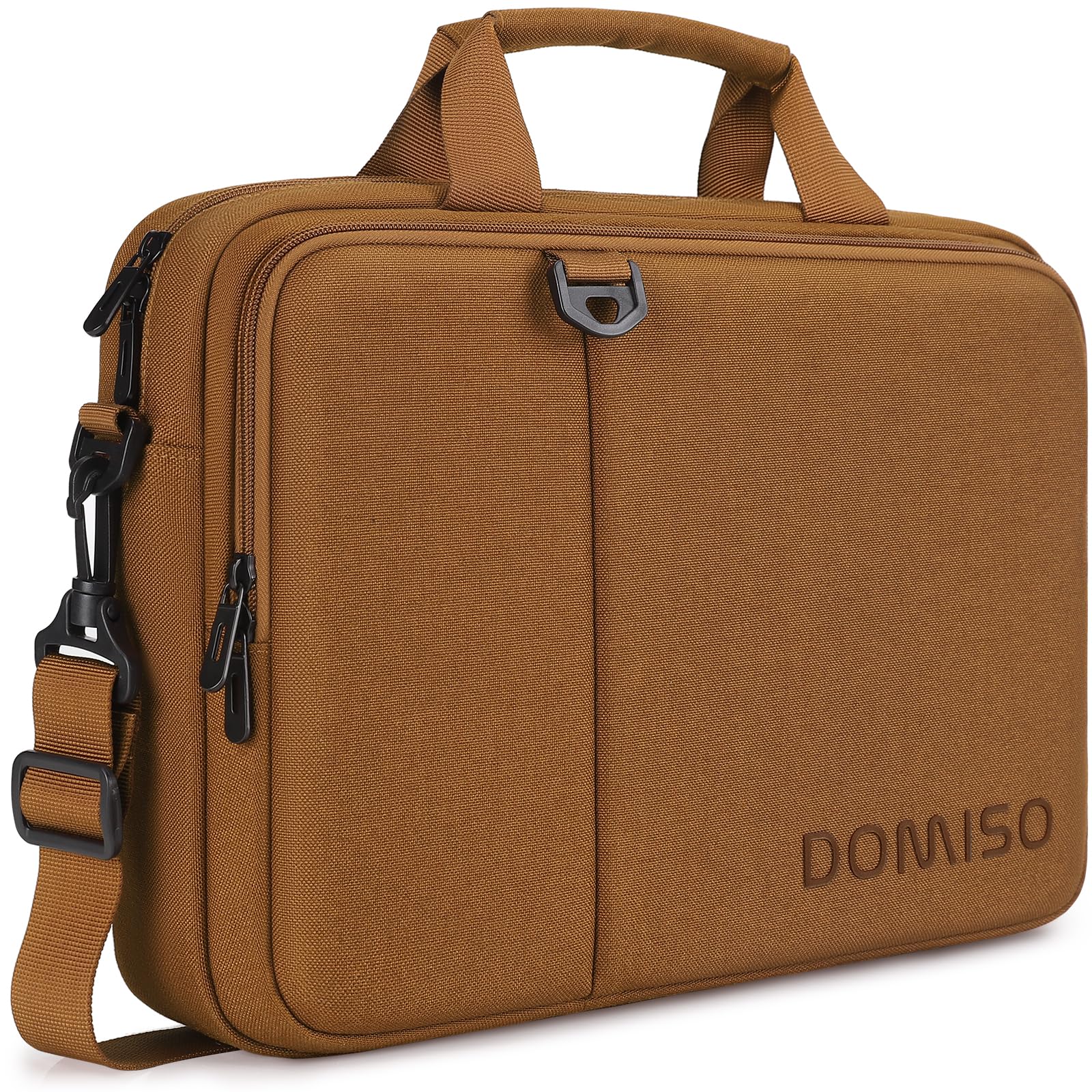 Domiso Laptop Briefcase 15,6 pollici borsa laptop marrone impermeabile
