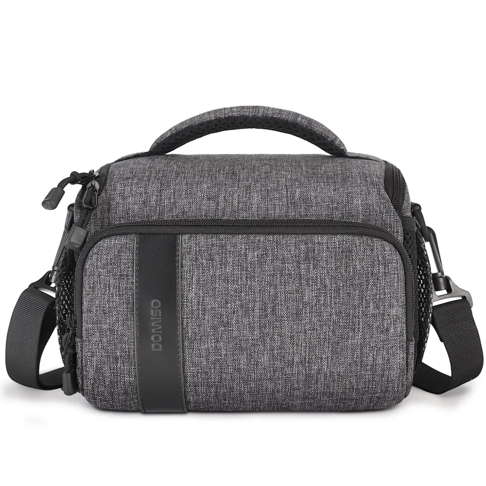 Domiso DSLR Camera Bag borsa fotocamera grigio scuro antiurto