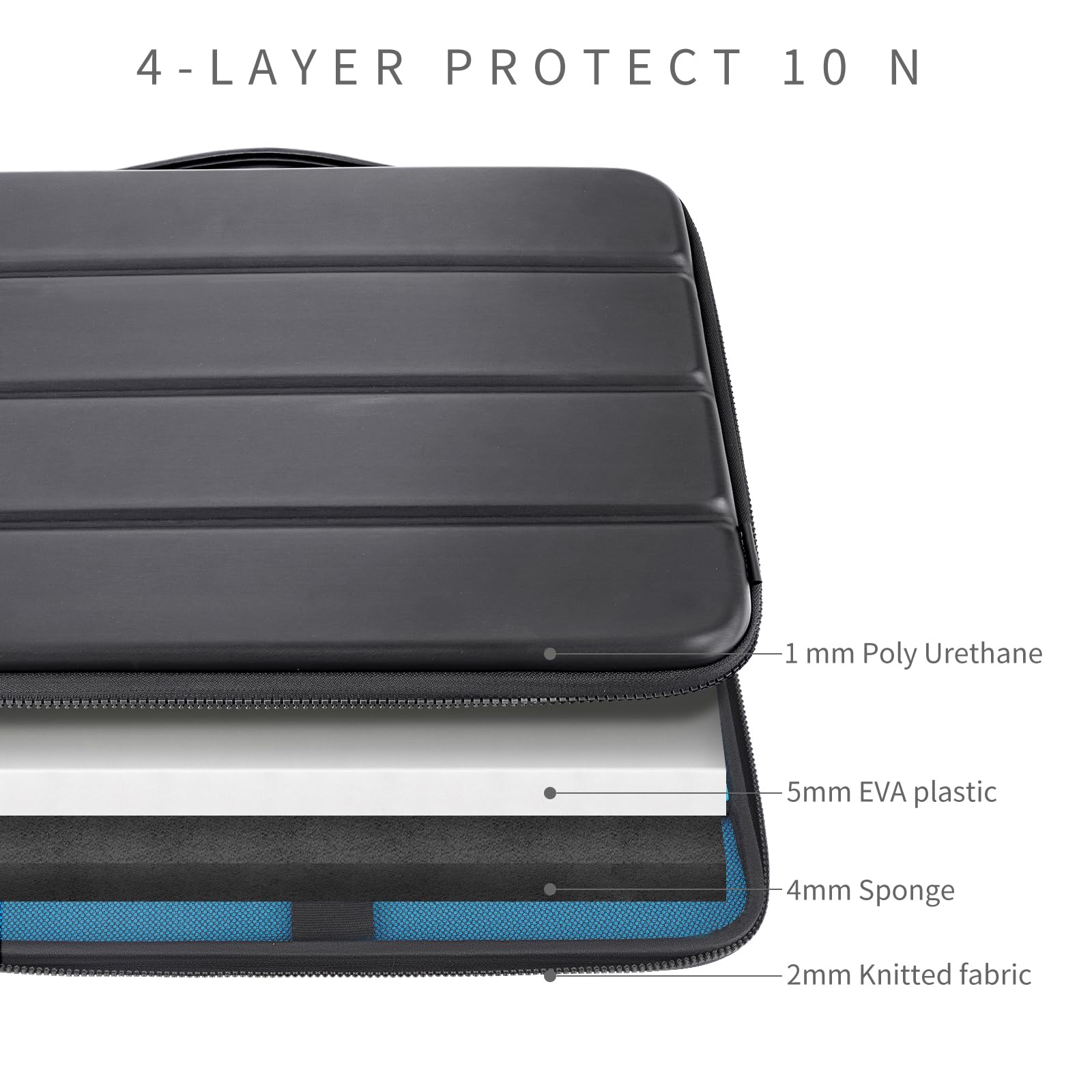 Domiso EVA Laptop Bag 17,3 pollici borsa nera antiurto