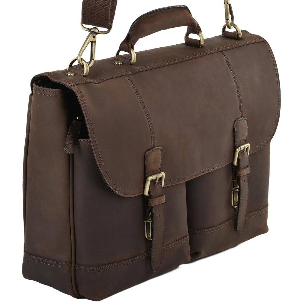 Ashwood Pelle HENRY valigetta marrone Mud in pelle