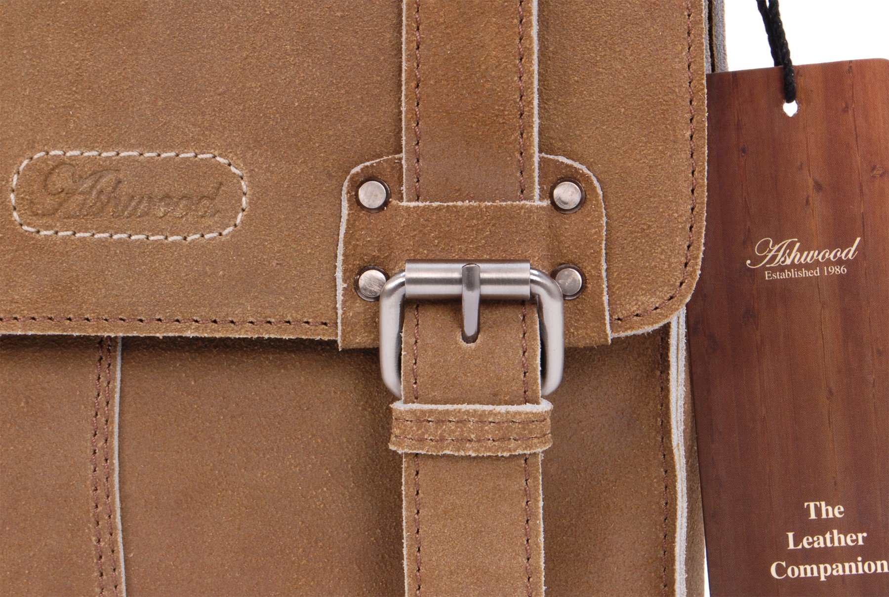 Ashwood Man Bags & Briefcases 8355 borsa messenger marrone chiaro in pelle